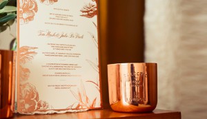 Watermarx wedding invitations rose gold